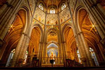 Fototapeta na wymiar interior of Uppsala cathedral Sweden