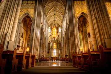 Fototapeta premium interior of Uppsala cathedral Sweden