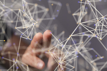 Digital Network and data concept.