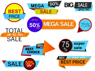 best price sale ,big sale , super sale , mega sale , tag badge design vector format