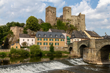 View over the Lahn to the Runkel castle