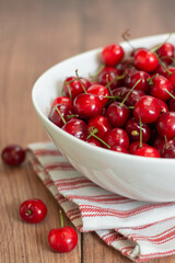 Red Cherries in Bowl 