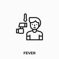 fever icon vector. fever sign symbol