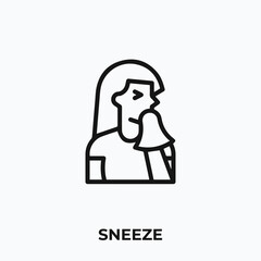 sneeze icon vector. sneeze sign symbol