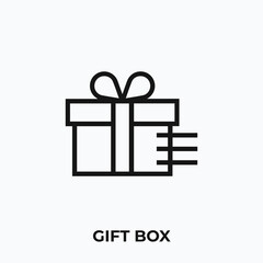 gift box icon vector. gift box sign symbol