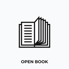 open book icon vector. open book sign symbol