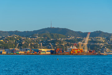 Container port in Wellington, New Zealand