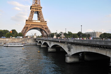 Eiffel Tower Paris over the Seine