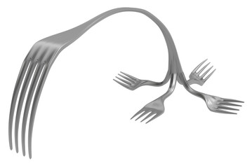 Fork Odd Abstract Bend