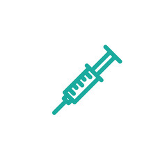 syringe line icon, vector illustration