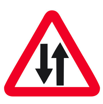 Vector Road Sign Two Way Traffic