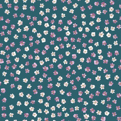 Seamless decorative elegant pattern with cute flower. Vintage antique watercolor style print for textile, wallpaper, covers, surface. For fashion fabric.