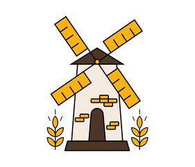 Bakery shop elements, isolated colored logo, sweet shop, bread, cupcake, biscuit logos vector colored logo vector