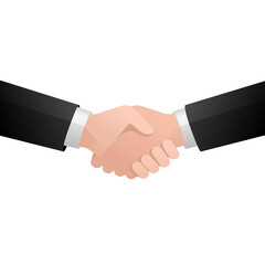 Handshake of two businessman - vector illustration in flat style