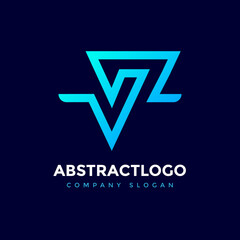 logo V Initial letter design. Creative font V template Icon.