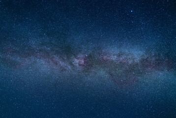 Stars and galaxies with views of night sky. Milkyway.