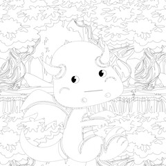 Spinosaurus Dinosaur. Dino Coloring Pages. Animal coloring book pages for Adults.