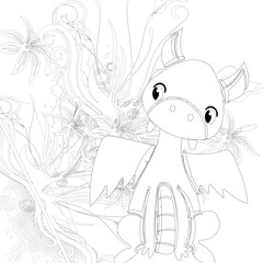 Spinosaurus Dinosaur. Dino Coloring Pages. Animal coloring book pages for Adults.