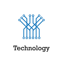 Technology Logo Icon Vector Design Creative