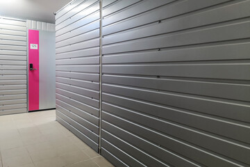 Storage rooms. Metal walls and doors.