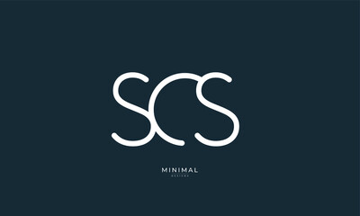 Alphabet letter icon logo SCS