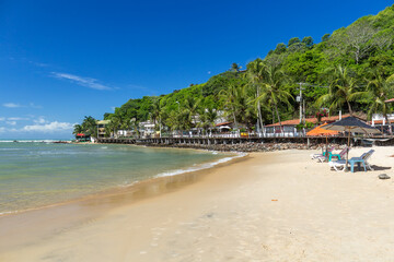 Beach of Pipa with palms in the cliffs, Natal, Brazil