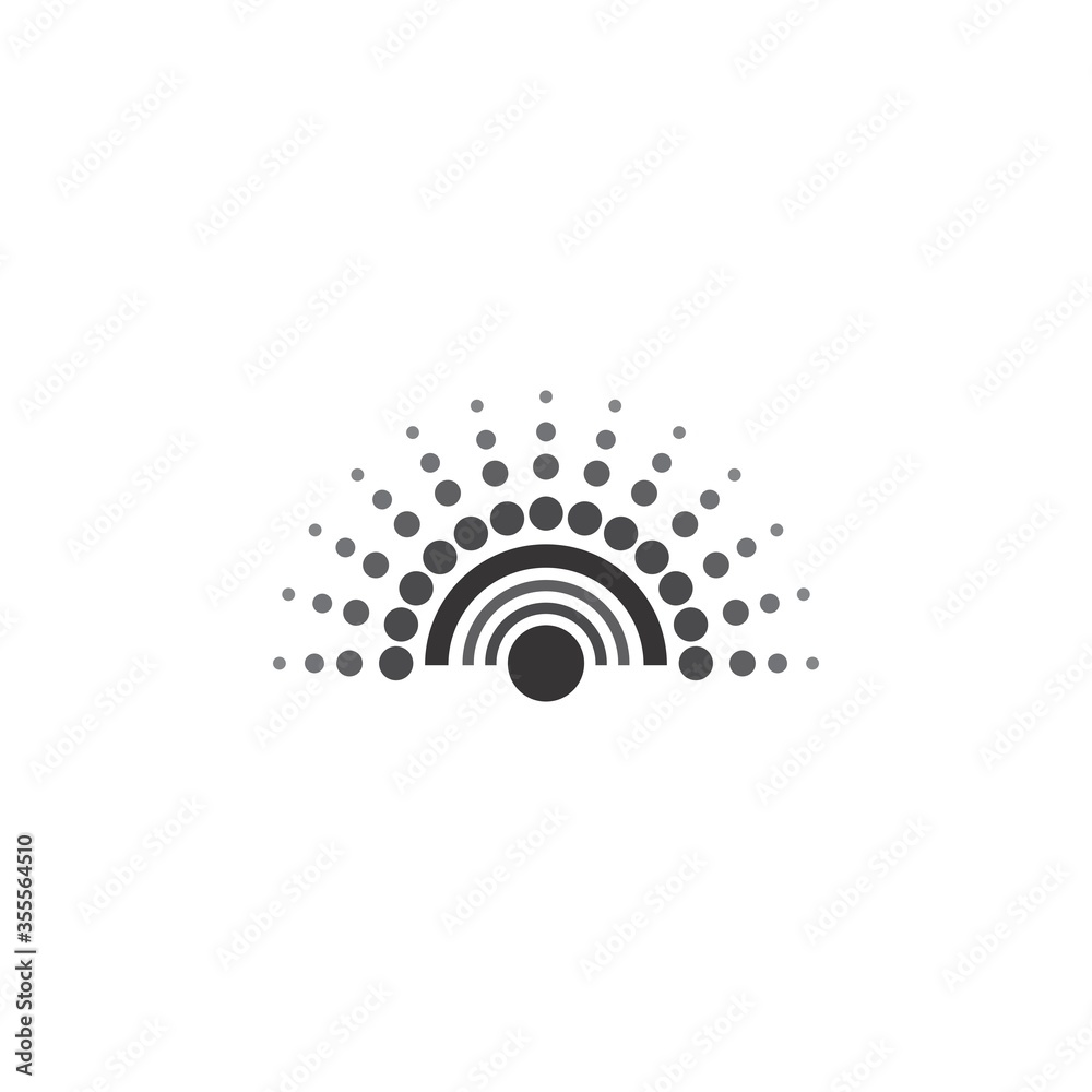 Wall mural sun icon logo design vector