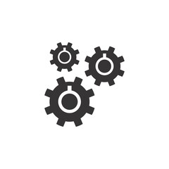 Triple Gear icon logo design vector