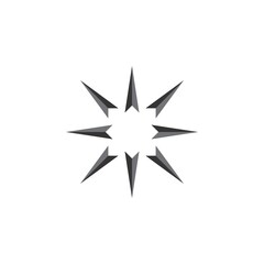 Obraz premium Compass icon logo design vector