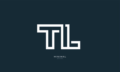 Alphabet letter icon logo TL