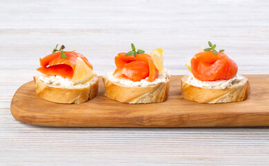 Mini salmon sandwiches