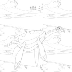 Spinosaurus Dinosaur. Dino Coloring Pages. Animal coloring book pages for Adults.