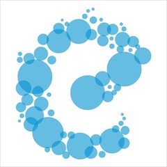 bubble letter E vector logo designs