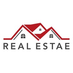 Real estate company logo. Vector design logo roof 