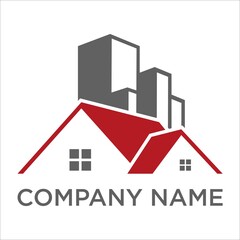 Real estate property logo design template