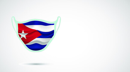 National flag-themed masks, masks set against national flags