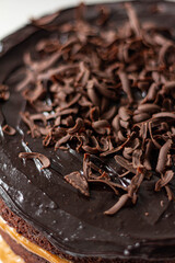 Three layer filling chocolate cake
