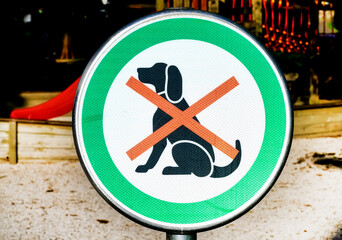 Prohibition sign for dog excrement