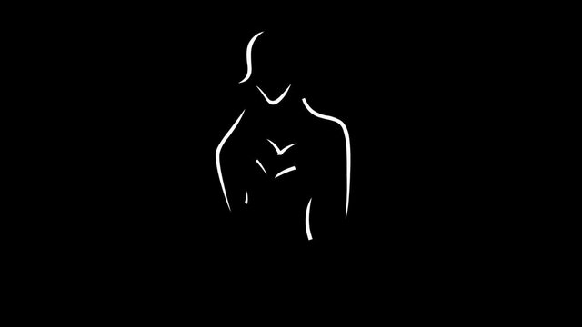 silhouette of a woman

A sensual and provocative woman forming in white lines on a dark background. 13-second amination in a clean and succinct style