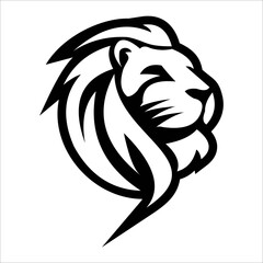 Fototapeta premium Creative abstract lion head logo designs vector template