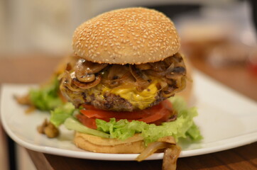 Mushroom hamburger