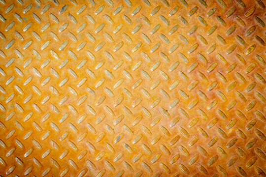 orange texture of a rusty metal plate