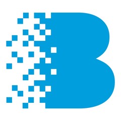 modern logo design pixel letter B vector illustration