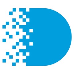 modern logo design pixel letter D vector illustration