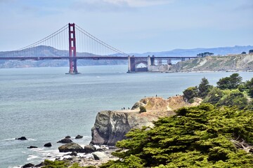 Scenic views of the Golden Gate Bridge in lovely San Francisco
