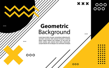 Minimal geometric background. Dynamic shapes composition.