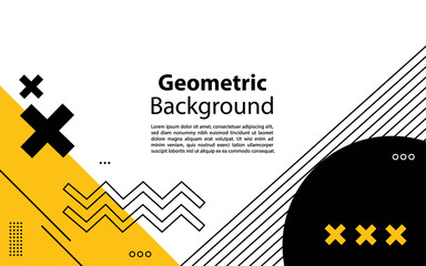 Minimal geometric background. Dynamic shapes composition.