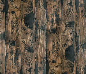 Wooden background Wood texture Brown black rustic surface