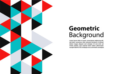 Geometric background bright colors and dynamic shape compositions.