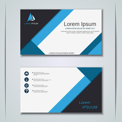 Modern geometric style business visiting card, label, sticker, badge vector design template